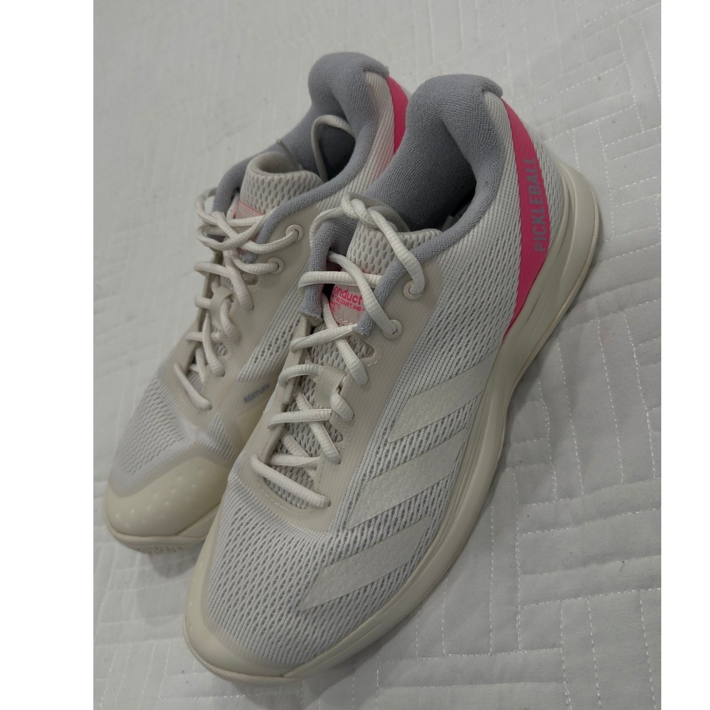 Adidas Adizero Ubersonic 4 Pickleball Shoes White Pink JQ0696 Womens 9.5